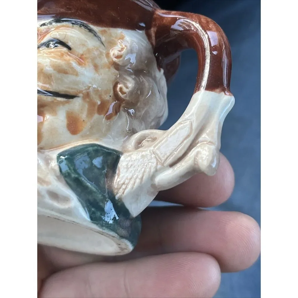 Vintage Mustache Man Gun Pirate Warrior Made in‎ Japan Coffee Tea Sauce Cup